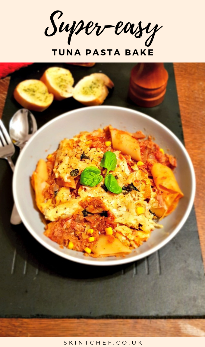 Tuna Pasta Bake is perfect for a midweek family meal, and it's tasty, quick and is made using cheap, basic store cupboard ingredients.