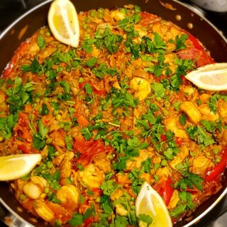 chicken and chorizo paella