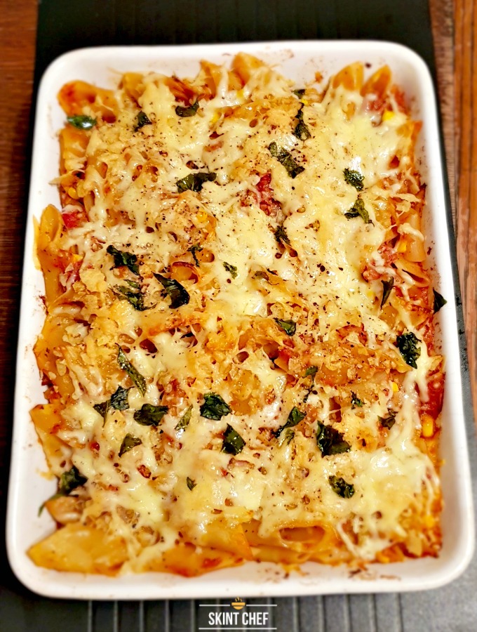 Tuna Pasta Bake is perfect for a midweek family meal, and it's tasty, quick and is made using cheap, basic store cupboard ingredients.