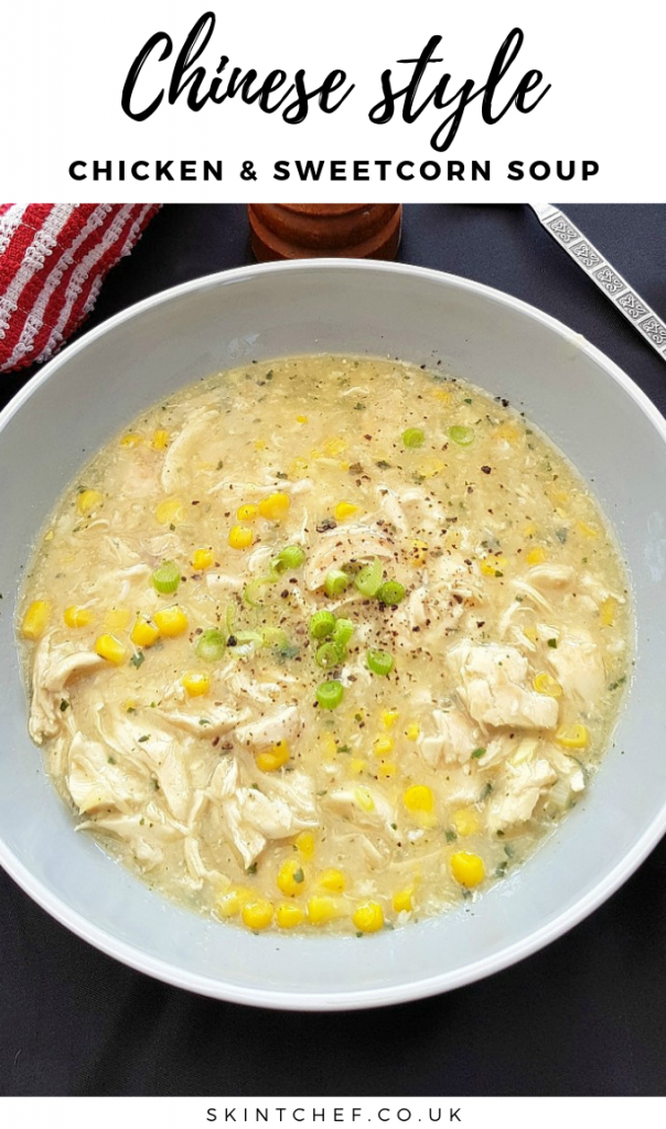 Chicken and sweetcorn soup Chinese style is warming & delicious. This recipe is a great way to use up leftovers in a takeaway classic at home.