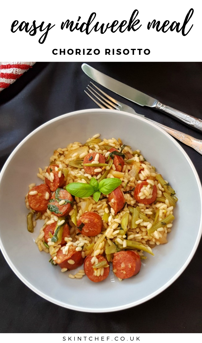 You'll want to make this Chorizo Risotto recipe time and time again for an easy midweek meal! It's a big bowl of comfort food!