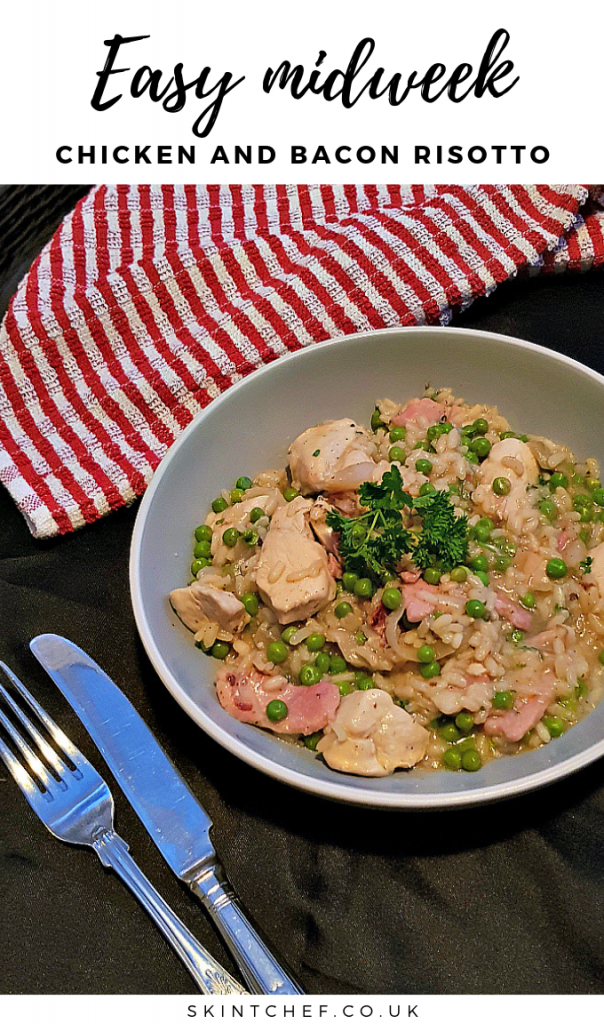 Chicken and bacon risotto is a filling budget meal, perfect for a midweek dinner. Cooked in one pot, you'll save on washing up too!