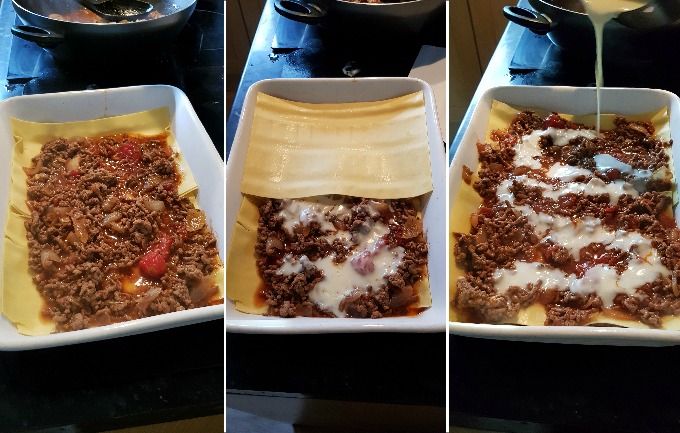 layering a lasagne