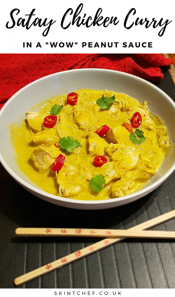 Try this easy Satay Chicken Curry in a deliciously thick and creamy peanut butter sauce - the whole family will fall in love with it!!
