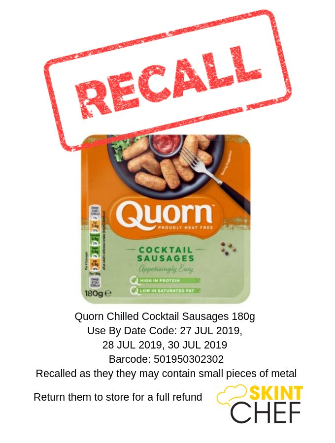 Quorn Cocktail Sausages recalled