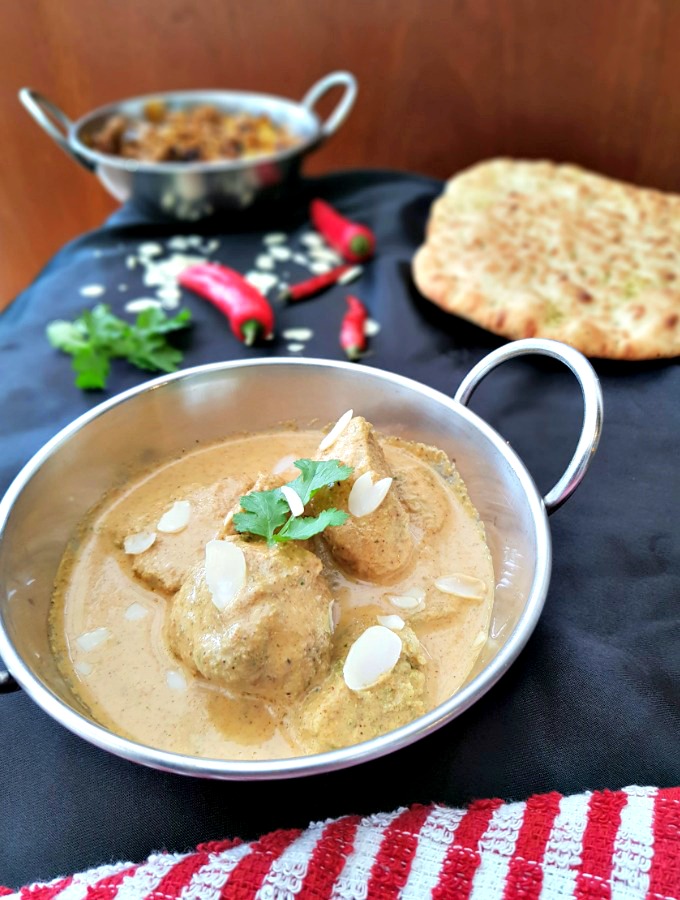 This easy Chicken Korma Recipe with coconut milk is a rich and creamy curry, without too much spice. It doesn’t take long to make so is perfect as a family-friendly mid-week meal.