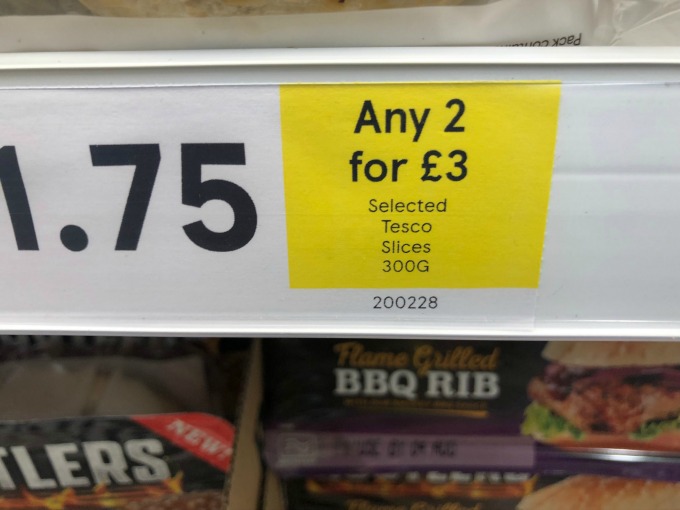 Tesco hack showing discount end date