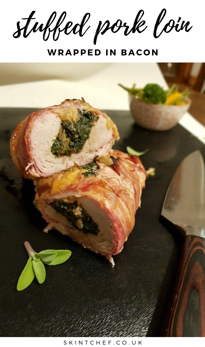 baked stuffed pork loin