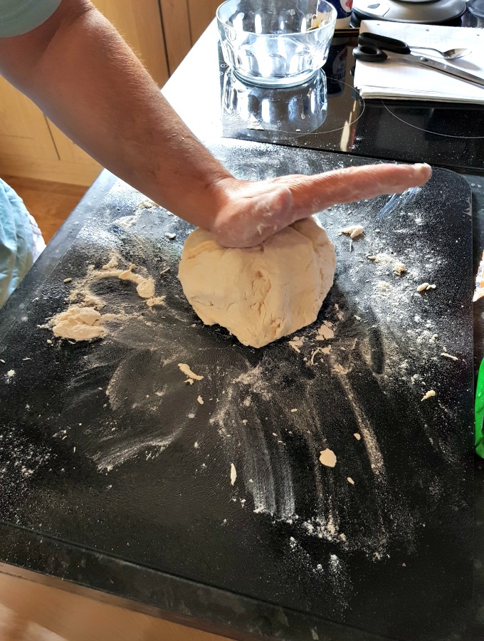 kneading peshwari naan step 2