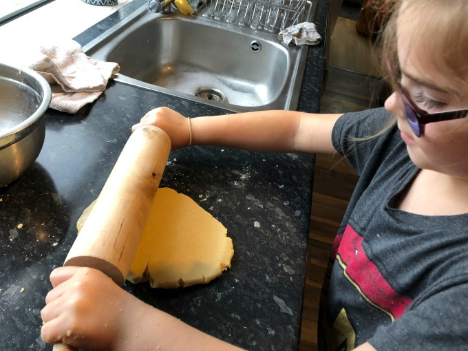 rolling shortbread batter