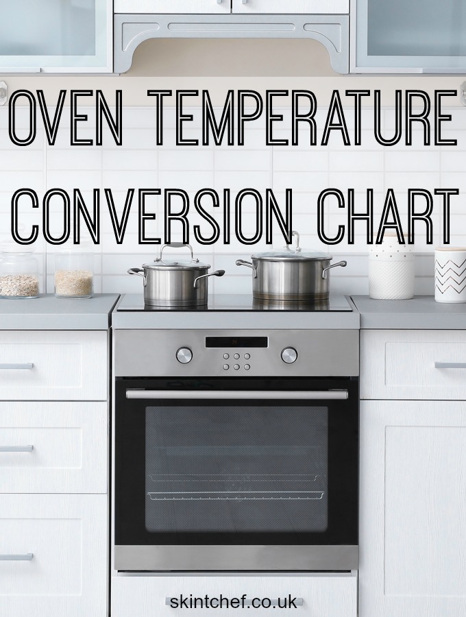 Oven Temperature Conversion Chart - °C, °F, Gas and Fan - Skint Chef