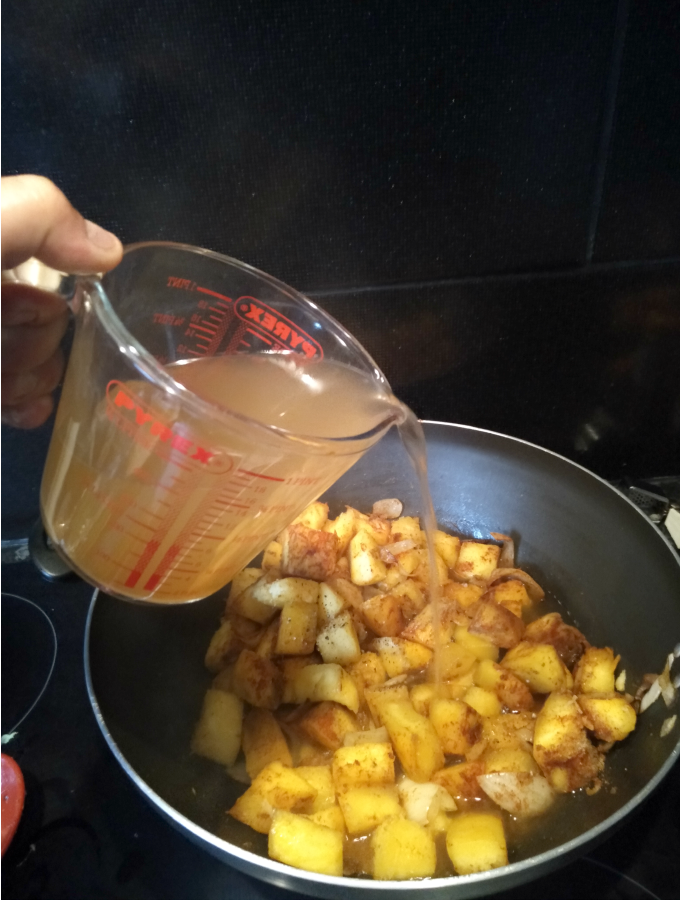 making pumpkin soup