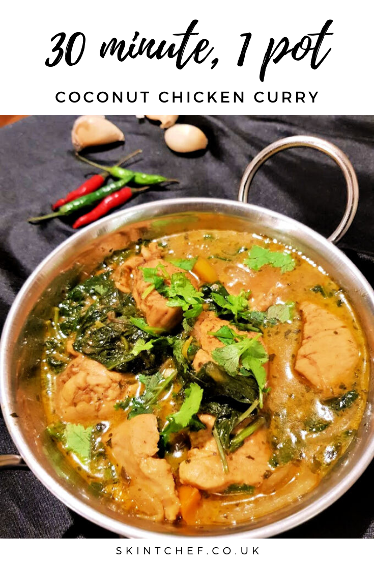 30 Minute 1 Pot Coconut Chicken Curry - £1.50 per serving - Skint Chef